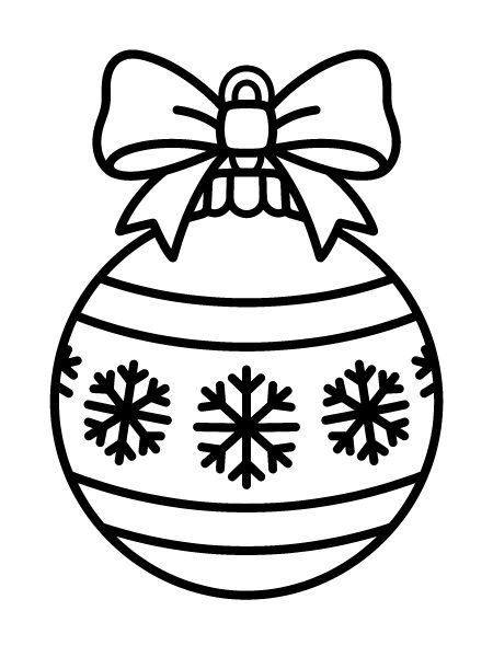 Big Christmas ornament — free printable Christmas coloring page